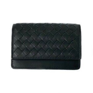 Bottega Veneta Leather Business Wallet Black Accessories